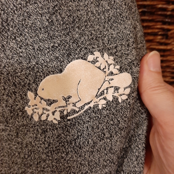 Roots Sweatpants Women's Large Gray Organic Cotton Loungewear Athleisure Joggers - Picture 7 of 9